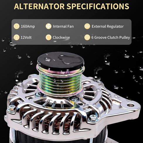 Alternator 12V 110Amp Compatible with Nissan Teana L33 2.5L 2014-, Altima L33 2.5L 2012-Present, Maxima 2016-, Murano 2016- – High Output Automotive Replacement 23100-3TA1B Charging Generator Assembly in Kuwait
