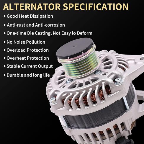 Alternator 12V 110Amp Compatible with Nissan Teana L33 2.5L 2014-, Altima L33 2.5L 2012-Present, Maxima 2016-, Murano 2016- – High Output Automotive Replacement 23100-3TA1B Charging Generator Assembly in Kuwait