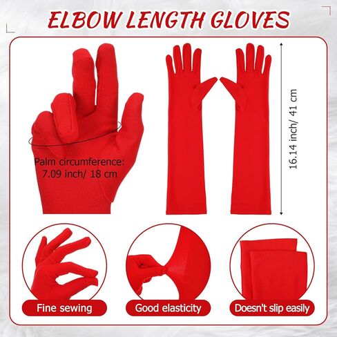 Halloween Wig Glove Costume Set for Adult Included Funny Crazy Wig Long Elbow Gloves for Halloween Cosplay Party (Sky Blue, Red) in Saudi Arabia