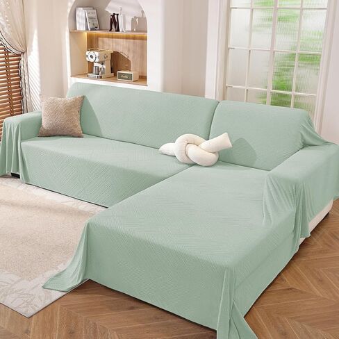 Sectional Couch Covers for Dogs 2 Pieces, Pet Couch Covers for Sectional Sofa, Washable L Shaped Couch Cover, Couch Blanket Furniture Protector (X-Large: 78" x 110" + 78" x 118", Off White) in Saudi Arabia