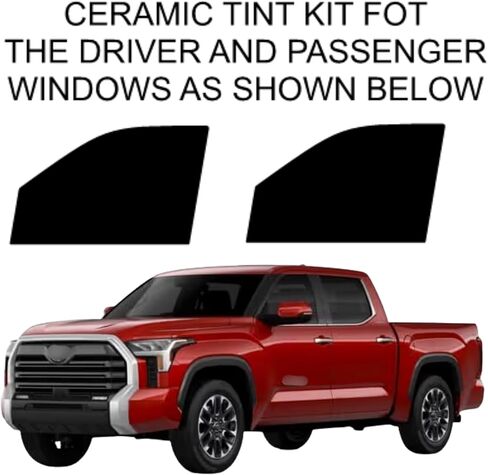 عامل تظليل نافذة سيراميك مسبق القطع لسيارة Toyota Tundra 4 DR 2022-2026 لمنع أكثر من 99% من الأشعة فوق البنفسجية الضارة بسمك 2 مل من درجة المتجر يستخدم رفضًا فائقًا للحرارة، لمسة نهائية احترافية (20% الكل) in Saudi Arabia