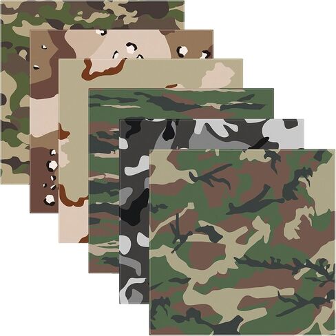 Ramede 6 Pack Camouflage Jumbo Bandanas 27" x 27" Polyester Military Head Wrap for Men Large Military Bandanna for Father Dad in Saudi Arabia