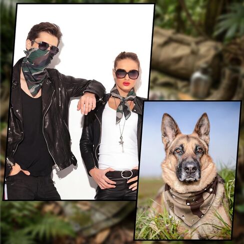 Ramede 6 Pack Camouflage Jumbo Bandanas 27" x 27" Polyester Military Head Wrap for Men Large Military Bandanna for Father Dad in Saudi Arabia
