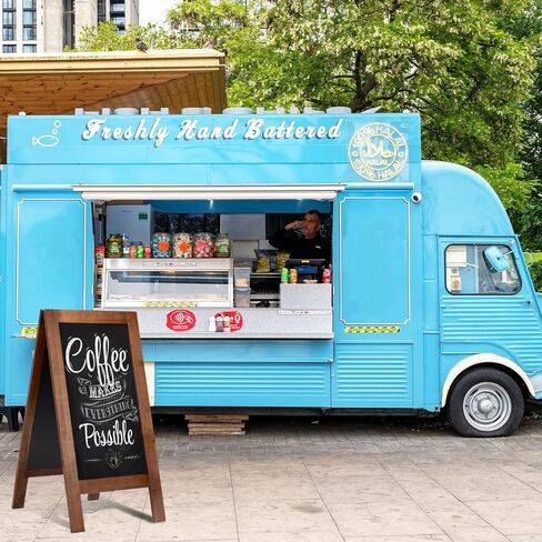 40x20 Reinforced A Frame Solid Wood Double-Sided Chalkboard Sandwich Board Sign, Chalkboard Easel Stand for Outdoor & Indoor Use, Standing Chalk Board Sign for Restaurant, Cafe, Wedding, Event in Kuwait