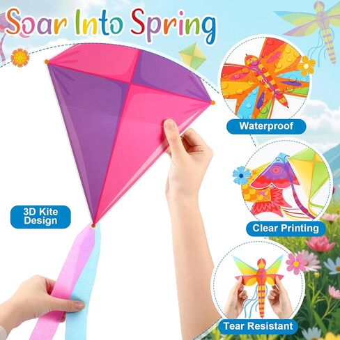 Pajean 68 Pcs Spring Bulletin Board Decoration Set 3D Kite Bulletin Boards with Tissue Paper Soaring Into Spring Classroom Decor Cutouts for School Home Classroom Chalkboard Wall Supplies Decor in Saudi Arabia