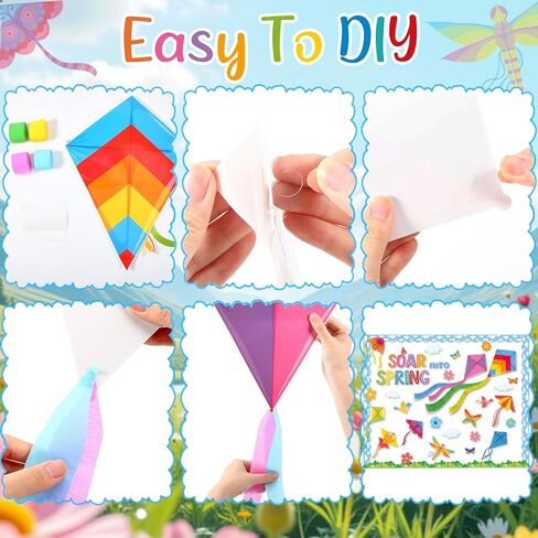 Pajean 68 Pcs Spring Bulletin Board Decoration Set 3D Kite Bulletin Boards with Tissue Paper Soaring Into Spring Classroom Decor Cutouts for School Home Classroom Chalkboard Wall Supplies Decor in Saudi Arabia