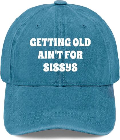 Made in USA Getting Old is NOT for Sissies Hat for Men Cotton Washed Baseball Caps Adjustable Hat in Saudi Arabia