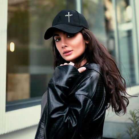 Christian Baseball Cap for Men Cotton 3 Nails Jesus Crosses Snapback Hats for Men Cross Black Baseball Hat Three Nail Trucker Hat Women Mens Religious Faith Hats Running Golf Accessories Christ Gifts in Kuwait