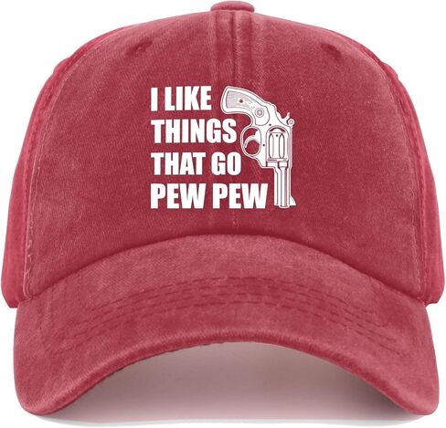 i Like Things That go pew pew Cap Sports hat Golf Hats Men Gifts for Dad Cycling Caps Wine Red in Kuwait