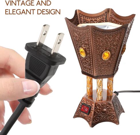 Electric Incense Burner Metal Bakhoor Burner Middle Eastern Style Tabletop Electric Censer for Home Office Yoga Spa Decor in Saudi Arabia
