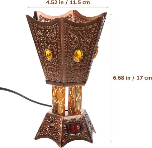 Electric Incense Burner Metal Bakhoor Burner Middle Eastern Style Tabletop Electric Censer for Home Office Yoga Spa Decor in Saudi Arabia