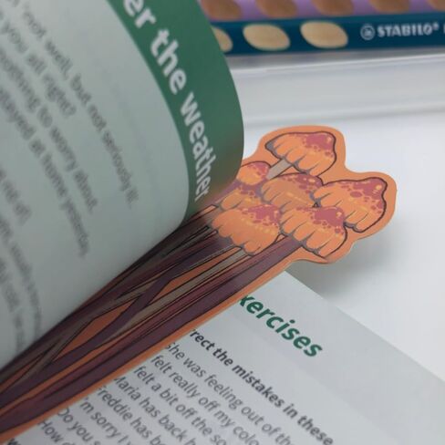 30-Pack Cute Mushroom Bookmarks for Reading — 5.9in Aesthetic Mushroom Paper Bookmarks for Kids, Book Marks Gift for Students and Readers in Saudi Arabia