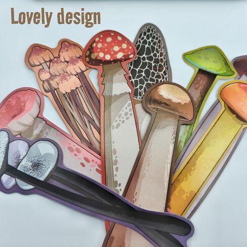 30-Pack Cute Mushroom Bookmarks for Reading — 5.9in Aesthetic Mushroom Paper Bookmarks for Kids, Book Marks Gift for Students and Readers in Saudi Arabia