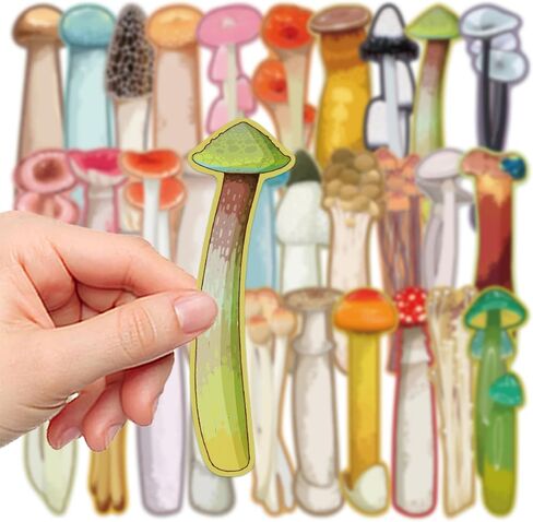 30-Pack Cute Mushroom Bookmarks for Reading — 5.9in Aesthetic Mushroom Paper Bookmarks for Kids, Book Marks Gift for Students and Readers in Saudi Arabia