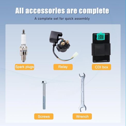 3 مسامير بداية لـ 50cc 70cc 90cc 100cc 110cc 125cc 4 السكتة الدماغية رباعية العجلات ATVs Taotao SSR Roketa Go Karts Dirt Pit Bike Sandrail Jonway SunL ​​Dune Buggy Sandrail Coolster W/Relay & CDI & Spark Plug in Kuwait