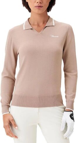 Tan Knit Ella Top by Macade Golf in Saudi Arabia