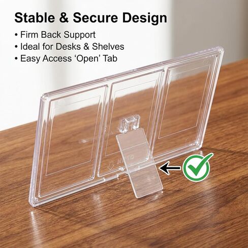 إطار صور مجمعة صغير، إطار صور عمودي شفاف بـ 3 شبكات، إطارات صور بولارويد 3 في 1 لصور مقاس 3 بوصة، شاشة سطح المكتب على سطح الطاولة، شفافة، إطارات صور مقاس 2 × 3 بوصة in Kuwait