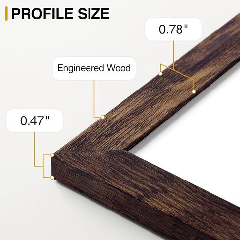 إطارات صور Vittanly لتزيين الحائط للتركيب أو عرض الطاولة، مجموعة إطار صورة للعائلة، مقاسات متعددة بما في ذلك 8x10، 5x7، 4x6، بني قديم، 20 حزمة in Kuwait