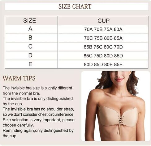 Sticky Bra Drawstring Adhesive Bra in Wing Shape, with Adjustable String (M) 2pcs Beige, Black in Saudi Arabia