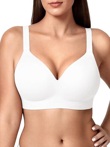 Wireless Bras for Women No Underwire with Support - S-3XL Comfortable Full Coverage Seamless Plus Size Bralette in Kuwait