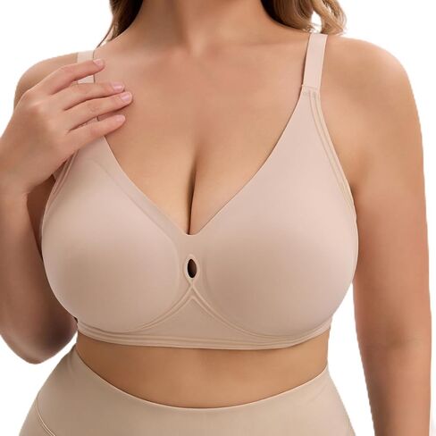 Plus Size Wireless Bras for Women, Seamless Full Coverage Bralette, No Underwire Comfort Bra for Everyday Wear & Lounge in Saudi Arabia