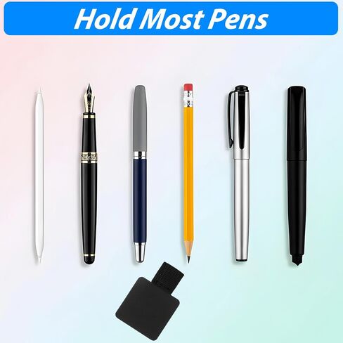 20 قطعة من حامل حلقة القلم للكمبيوتر المحمول، حلقة قلم لاصقة جلدية للكمبيوتر المحمول، حامل أقلام رصاص مرن لأجهزة الكمبيوتر المحمولة والمجلات والتقويمات ومخطط الكتاب المقدس (أسود) in Kuwait