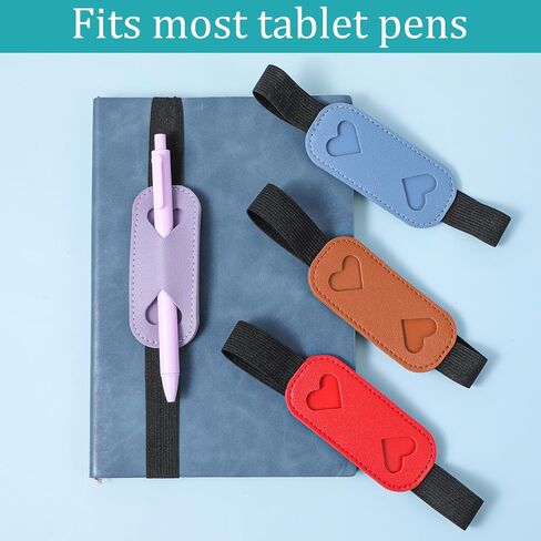 6 Pcs Pen Holder for Notebook Journal Planner, Adjustable Elastic Bands PU Leather Pen Holder Straps for Journals Planners Binders, Fits 7-11 Inch Books in Saudi Arabia