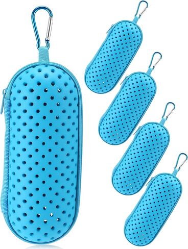 5 Pcs Swim Goggle Case for Swimming Goggles Portable Protective Case with Drain Hole Zipper Sunglasses Cases with Clip in Kuwait