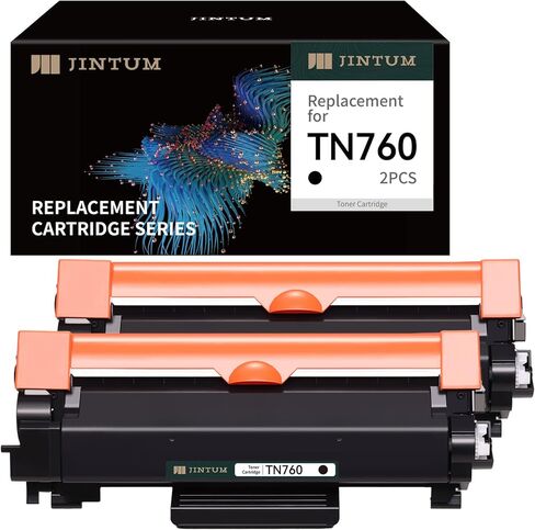 JINTUM TN760 Compatible Toner Cartridge Replacement for Brother TN-760 TN730 TN-730 High Yield for MFC-l2710DW HL-L2390DW MFC-l2690DW MFC-l2717DW DCP-L2550DW MFC-L2750DW HL-L2395DW (4 Black) in Saudi Arabia