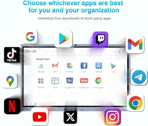 Smart Board Collaboration Hub, JYXOIHUB 65 Inch 4K Digital Electronic Whiteboard Built in Dual System and 20MP Camera for Classroom and Business, Interactive Whiteboard with Video Conference System in Kuwait