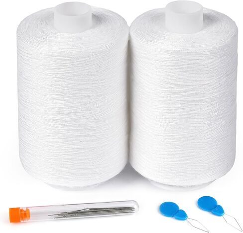 ilauke Sewing Thread, 1000 Yard per White Sewing Thread, Polyester Thread Spools Sewing Machine Thread All Purpose Thread for Hand Quilting Thread and Sewing Machine in Kuwait