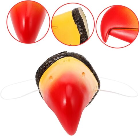 Toyvian Realistic Parrot Beak Nose Prop for Cosplay Party Halloween Animal Costume Lightweight Vinyl Bird Nose Accessory in Saudi Arabia