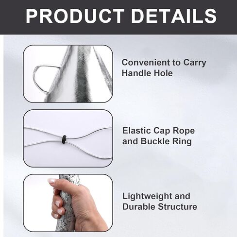 Tin Costume Accessories for Men Women, Silver Funnel Hat Inflatable Axe Gloves Heart Brooch Set for Cosplay Halloween Party Dress Up in Kuwait