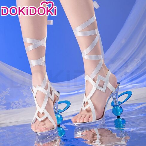KIRA KIRA Genshin Columbina Cosplay Shoes Doki Columbina Shoes for Halloween Cosplay Party Song of The Welkin Moon in Saudi Arabia