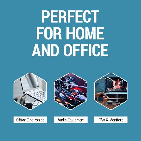 Universal AC Cord Replacement for PS5 Power Cord IEC320 C7 to NEMA 1-15P for PS4, Xbox Series X/S, LED LCD TV, Monitors, Sound Bars 18 AWG 2 Prong Connector-Lifetime Wty (3 ft) in Kuwait