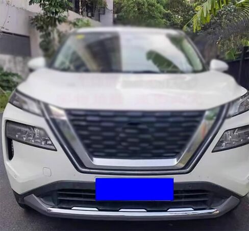 Front Bumper Trim Compatible with Nissan Rogue 2021 2022 2023 Front Grill Bumper Protector Cover Trim Exterior Car Accessories ABS 1PCS (Glossy Chrome Style) in Saudi Arabia