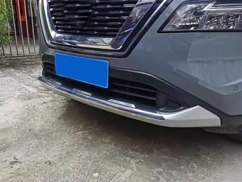 Front Bumper Trim Compatible with Nissan Rogue 2021 2022 2023 Front Grill Bumper Protector Cover Trim Exterior Car Accessories ABS 1PCS (Glossy Chrome Style) in Saudi Arabia
