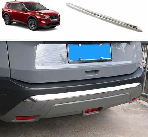 Front Bumper Trim Compatible with Nissan Rogue 2021 2022 2023 Front Grill Bumper Protector Cover Trim Exterior Car Accessories ABS 1PCS (Glossy Chrome Style) in Saudi Arabia