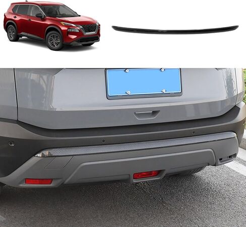 Front Bumper Trim Compatible with Nissan Rogue 2021 2022 2023 Front Grill Bumper Protector Cover Trim Exterior Car Accessories ABS 1PCS (Glossy Chrome Style) in Saudi Arabia