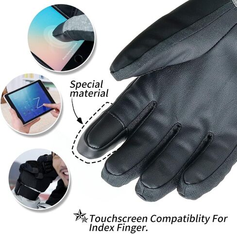 Ski Gloves with Touchscreen Function Snowboard Thermal Warm Men Women in Saudi Arabia