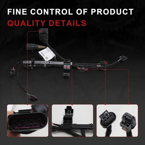 06L971627AB 06L971627T Fuel Injector Valve Wiring Harness Connector Compatible with VW Passat Tiguan Arteon Audi A3 S3 A4 S4 A5 S5 A6 S6 A7 Q3 TT Skoda Seat 1.8T 2.0T in Saudi Arabia