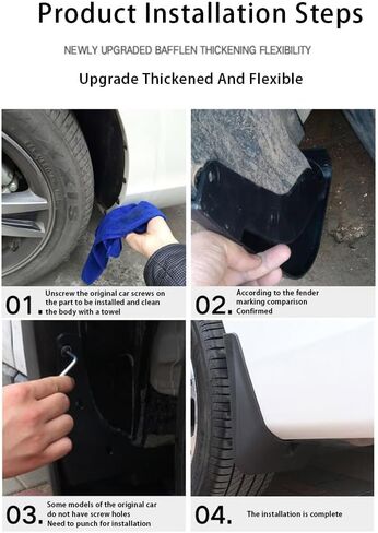 4Pcs Car Mud Flaps for Jeep Patriot 2011 2012 2013 2014 2015 2016 2017 2018 2019 2020 2021 Front Rear Wheels Splash Guard Mudguards Fender Waterproof Anti-Scratch Protection Car Accessories in Saudi Arabia