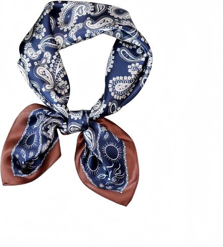 Pure Mulberry Silk Square Scarf 26"x26" Lightweight Breathable Versatile Printed Silk Scarves Headscarf in Kuwait