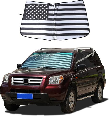 The Original Windshield Sun Shade for Honda Pilot 2003 2004 2005 2006 2007 2008 Car Windshield Reflective Sunshade Protector Sun Shade Accessories (Silver) in Saudi Arabia