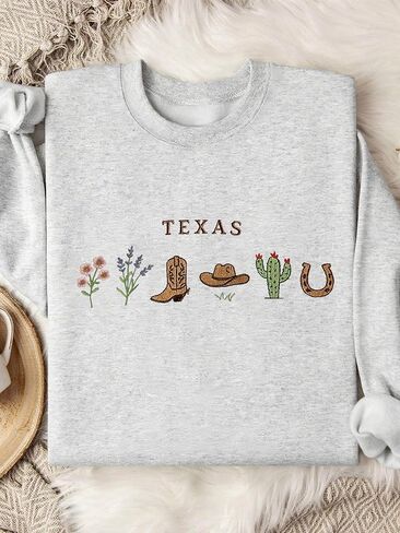 Sweatshirts Graphic for Womens Cactus Desert Print Crew Neck Long Sleeve Tops Fall Winter Hoodies Y2k Trendy Clothes in Saudi Arabia