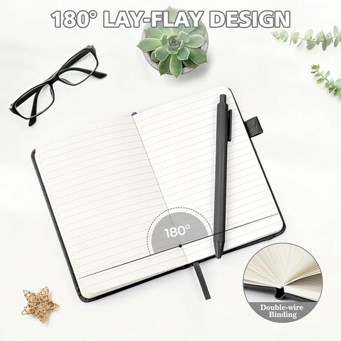 OMEYA Lined Pocket Notebook Journal: 3 Pack Small Notebooks for Note Taking, A6 Mini Notebook with Pens, Small Notepad with Pen Holder, Leather Cover, 384 Pages, 100 GSM Thick Paper, 3.7" x 5.7" in Saudi Arabia