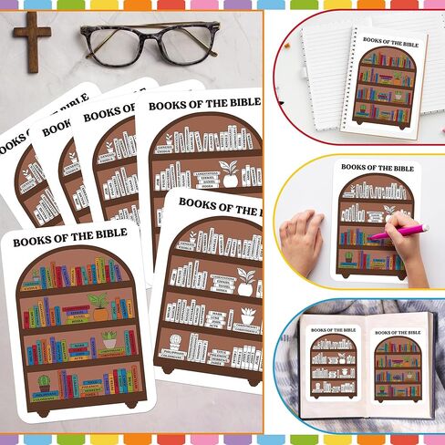 12 حزمة من كتب متتبع الكتاب المقدس، قائمة تلوين قراءة الكتاب المقدس، ملصق لوحة القيادة، ملصق سجل الفصل، علامة مرجعية لصفحة رف الكتب الدينية المسيحية للنساء والرجال، دراسة الكتاب المقدس in Kuwait