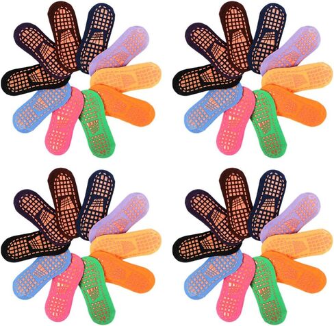 KESYOO 20pairs Non- Cotton Trampoline Socks for Boys and Girls Unisex Yoga Floor Socks Random Colors Comfortable for Indoor Sports in Saudi Arabia