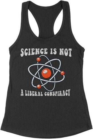 Science is Not a Liberal Conspiracy Tank Top Fitted Racerback Women's in Saudi Arabia