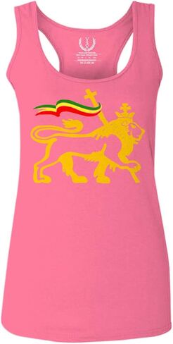 0555. Retro Vintage bob Lion Zion Rastafari Reggae Rasta Women's Tank Top Racerback in Kuwait